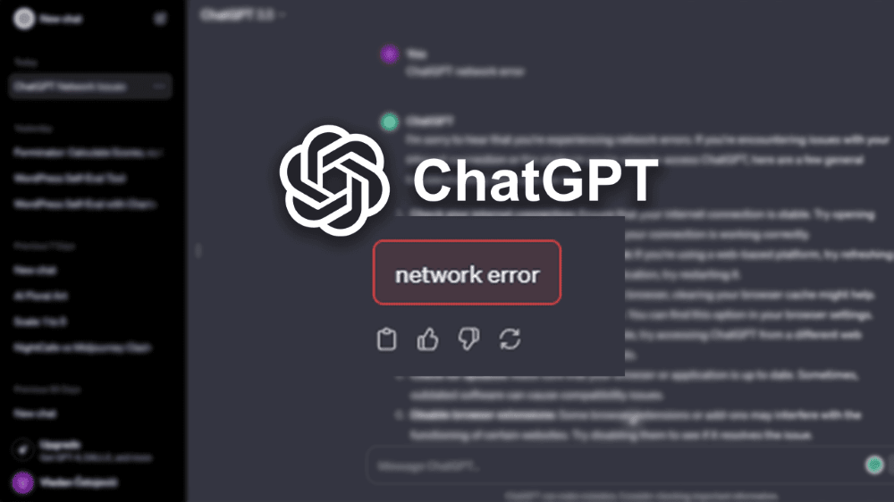 دسترسی به ChatGPT ممکن است غیرممکن باشد زیرا توسط شبکه ای که استفاده می‌کنید مسدود شده است 