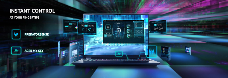 کلیدهای کنترلی و نورپردازی 4-Zone RGB
